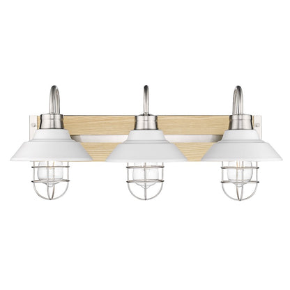 3 Light Bathroom Vanity Light, Pewter