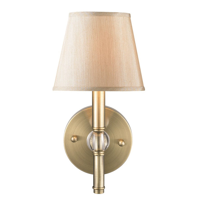 Golden Lighting Waverly Sconce, Antique Brass