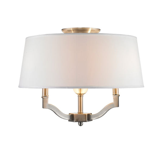 Golden Lighting Waverly Semi-Flush/Ceiling, Pewter