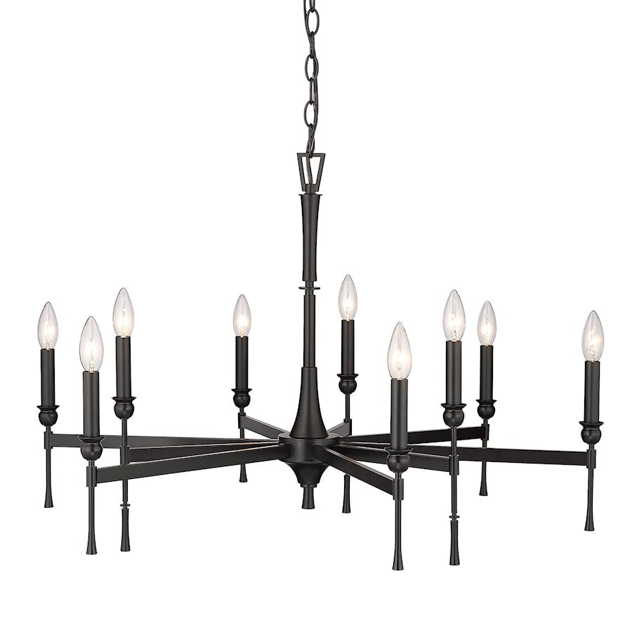 Landon Chandelier, Matte Black