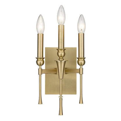 Golden Lighting Landon BCB 3 Light Wall Sconce, Bronze - 3509-WSCBCB