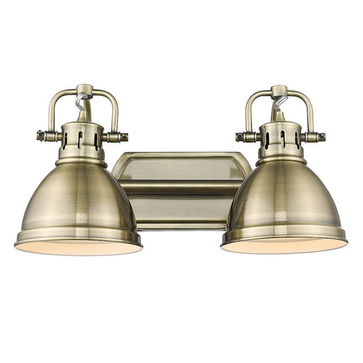 Golden Lighting Duncan 2 Light Bath Vanity, Aged Brass - 3602-BA2AB-AB