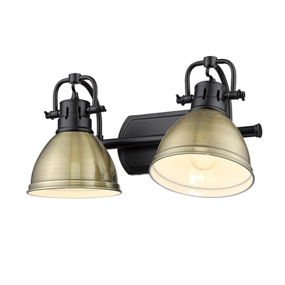 2 Light Bathroom Vanity Light, Black