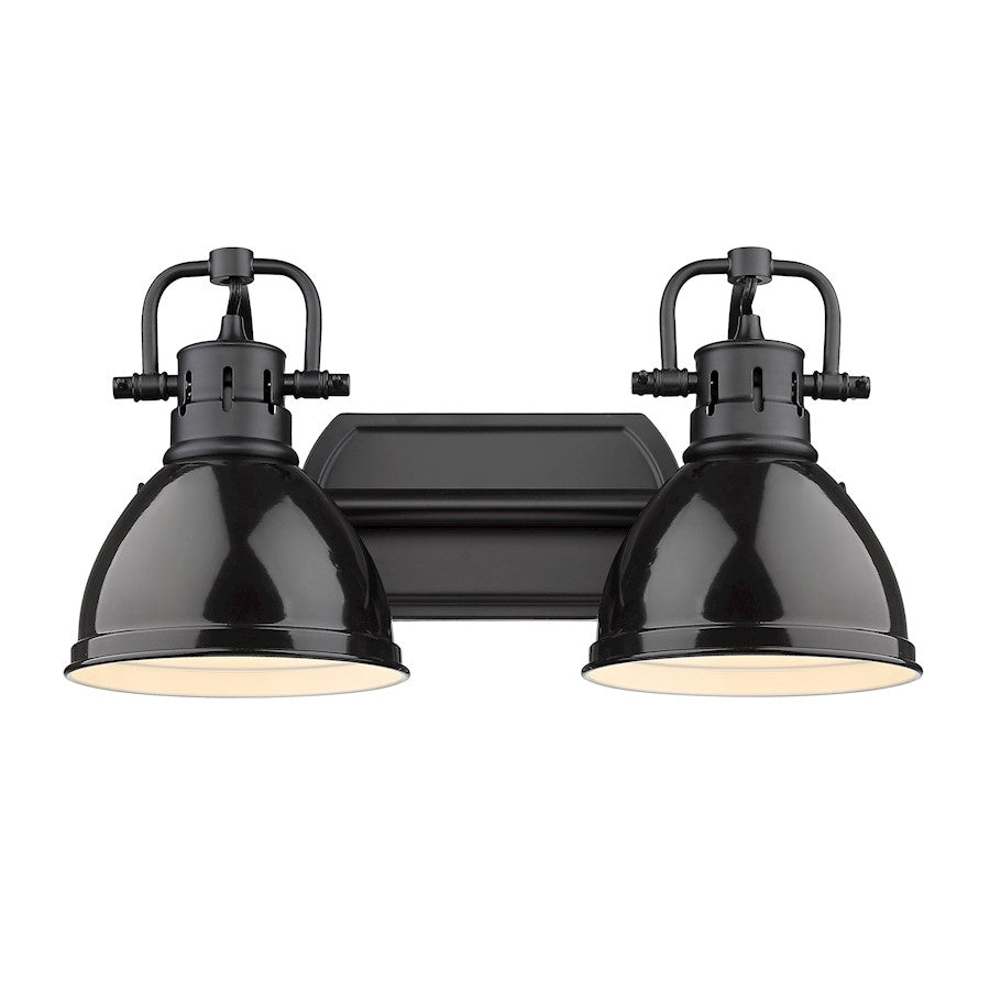 2 Light Bathroom Vanity Light, Black