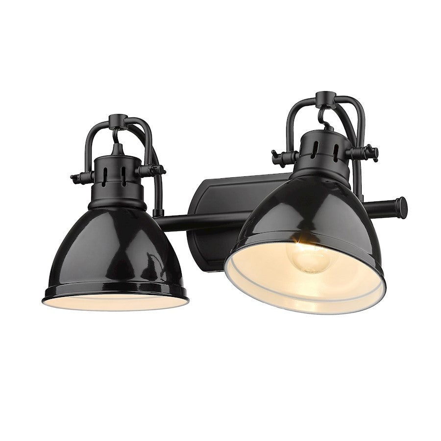 2 Light Bathroom Vanity Light, Black