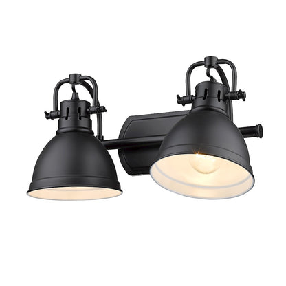 2 Light Bathroom Vanity Light, Black