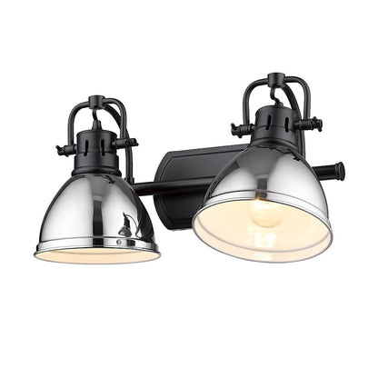 2 Light Bathroom Vanity Light, Black