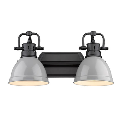 2 Light Bathroom Vanity Light, Black