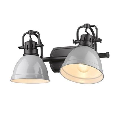 2 Light Bathroom Vanity Light, Black