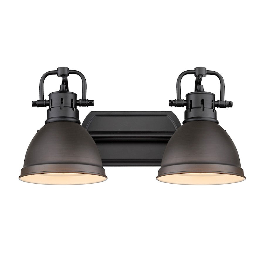 2 Light Bathroom Vanity Light, Black