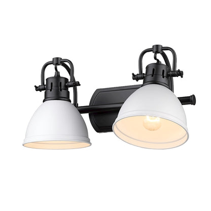 2 Light Bathroom Vanity Light, Black