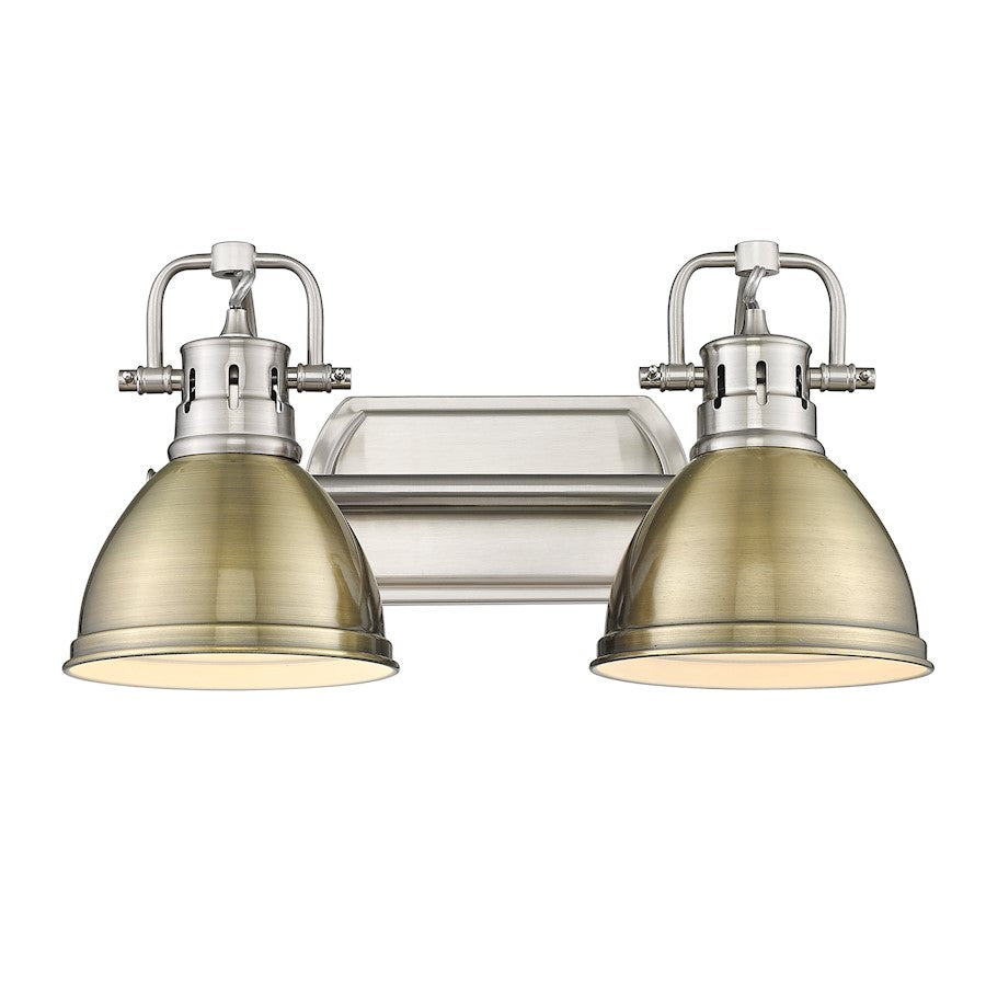 2 Light Bathroom Vanity Light, Pewter