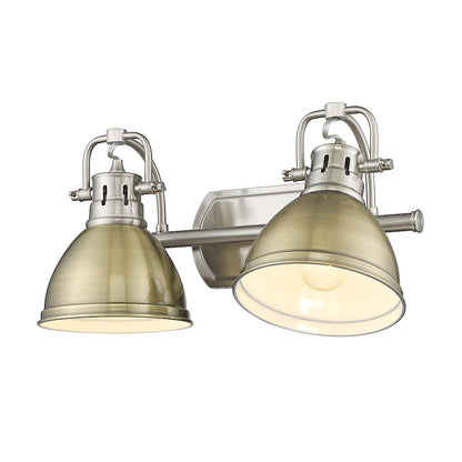 2 Light Bathroom Vanity Light, Pewter