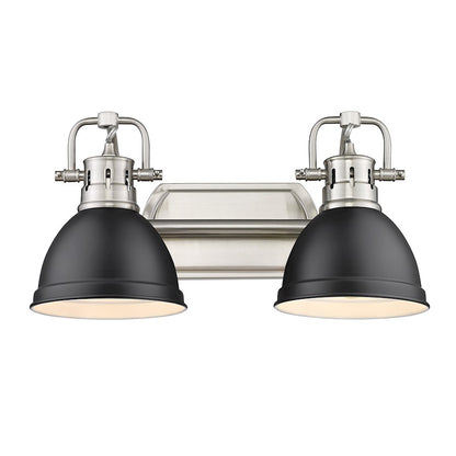 2 Light Bathroom Vanity Light, Pewter