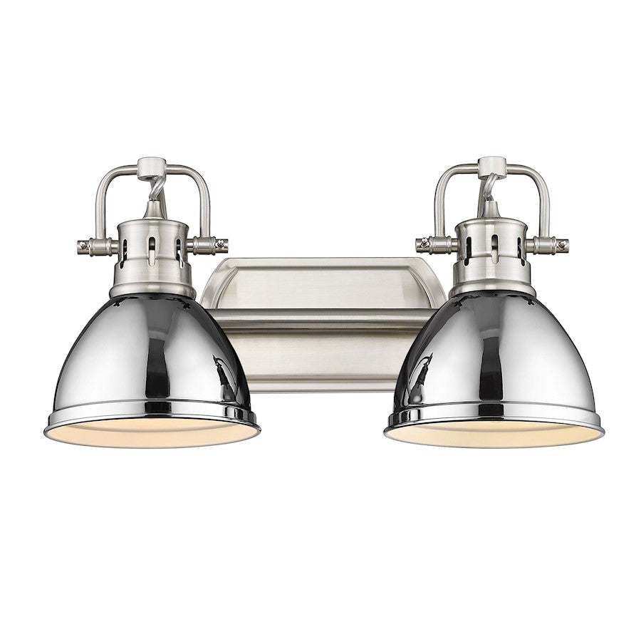 2 Light Bathroom Vanity Light, Pewter