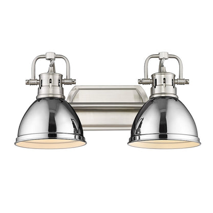 2 Light Bathroom Vanity Light, Pewter