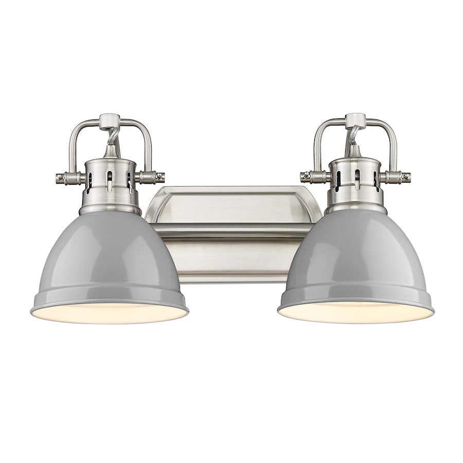 2 Light Bathroom Vanity Light, Pewter