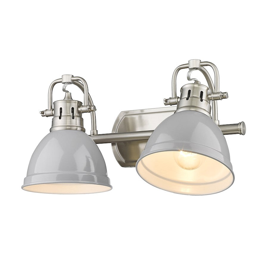 2 Light Bathroom Vanity Light, Pewter