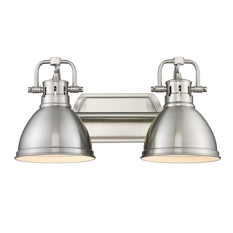 2 Light Bathroom Vanity Light, Pewter