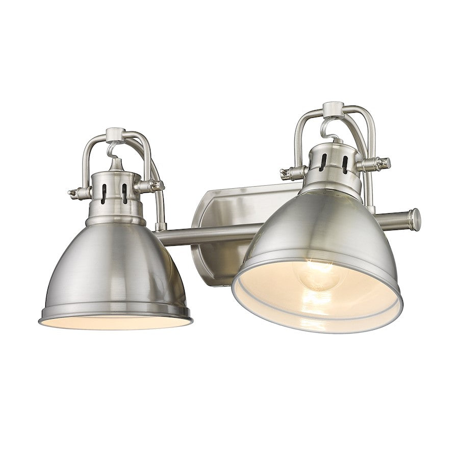 2 Light Bathroom Vanity Light, Pewter