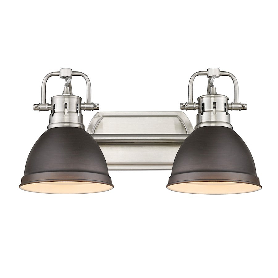 2 Light Bathroom Vanity Light, Pewter