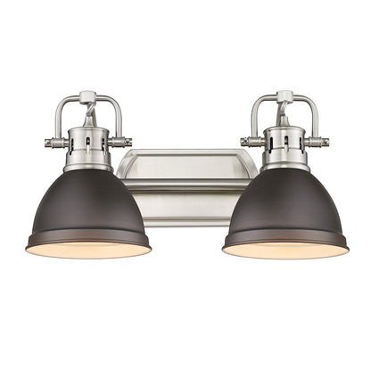 2 Light Bathroom Vanity Light, Pewter