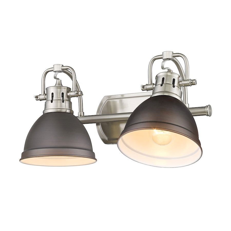 2 Light Bathroom Vanity Light, Pewter