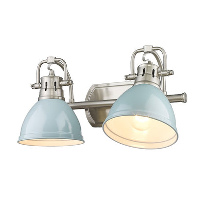 2 Light Bathroom Vanity Light, Pewter