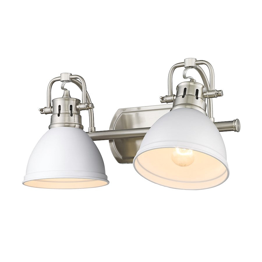 2 Light Bathroom Vanity Light, Pewter