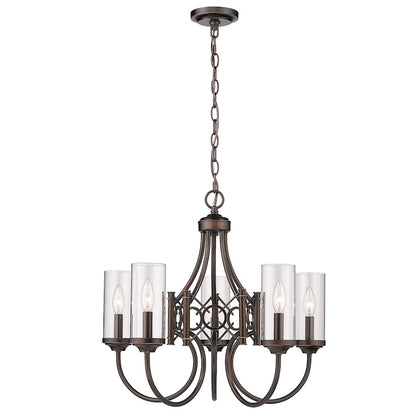 5 Light Chandelier, Bronze