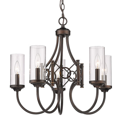 5 Light Chandelier, Bronze