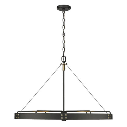 6 Light Pendant, Black