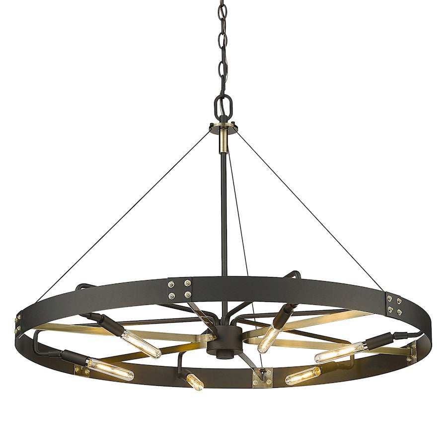 6 Light Pendant, Black