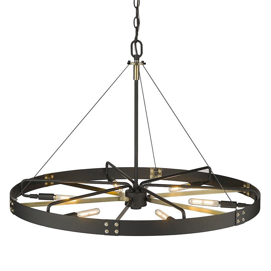 6 Light Pendant, Black