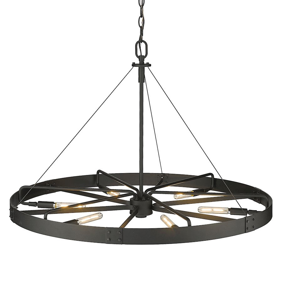 6 Light Pendant, Black