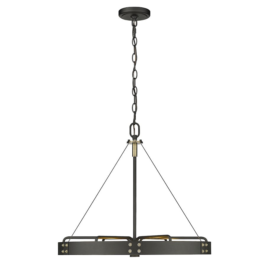 6 Light Pendant, Black