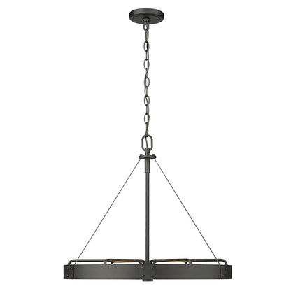 6 Light Pendant, Black