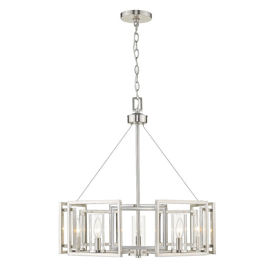 5 Light Chandelier, Pewter