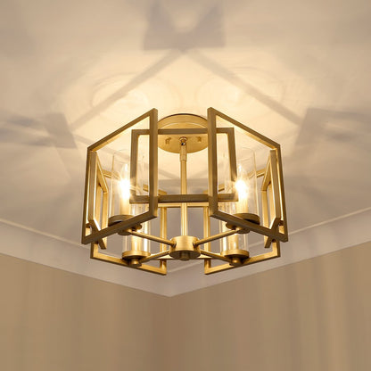 Golden Lighting Marco 4 Light Flush Mount