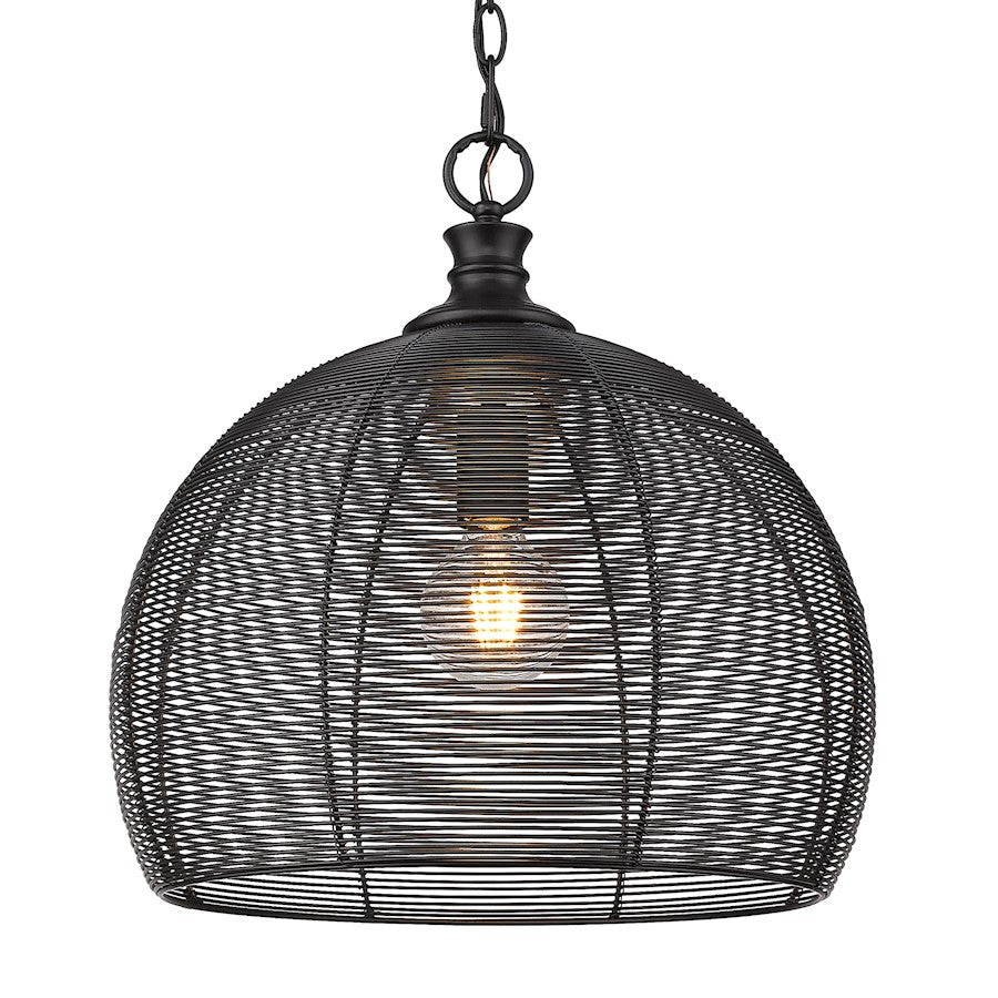 Golden Lighting Calypso Medium Pendant, Matte Black - 6802-MBLK