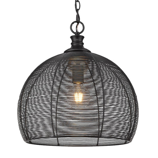 Golden Lighting Calypso Medium Pendant, Matte Black - 6802-MBLK