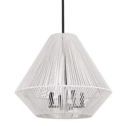 Golden Lighting Valentina 4 Light Pendant, Matte Black - 6937-4PBLK-WR