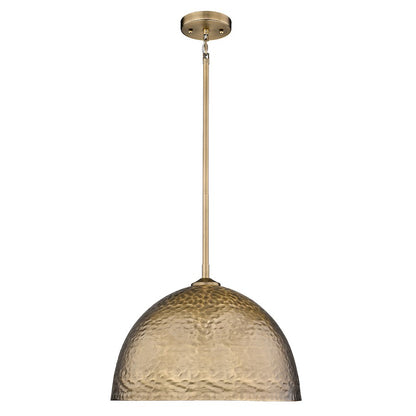 1 Light Large Pendant, Modern Brass