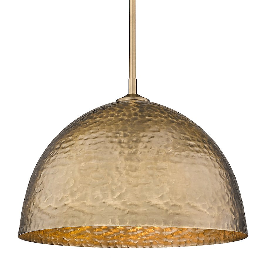 1 Light Large Pendant, Modern Brass