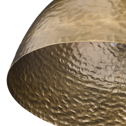 1 Light Large Pendant, Modern Brass