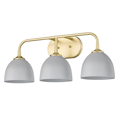 3 Light Bathroom Vanity Light, Olympic Gold