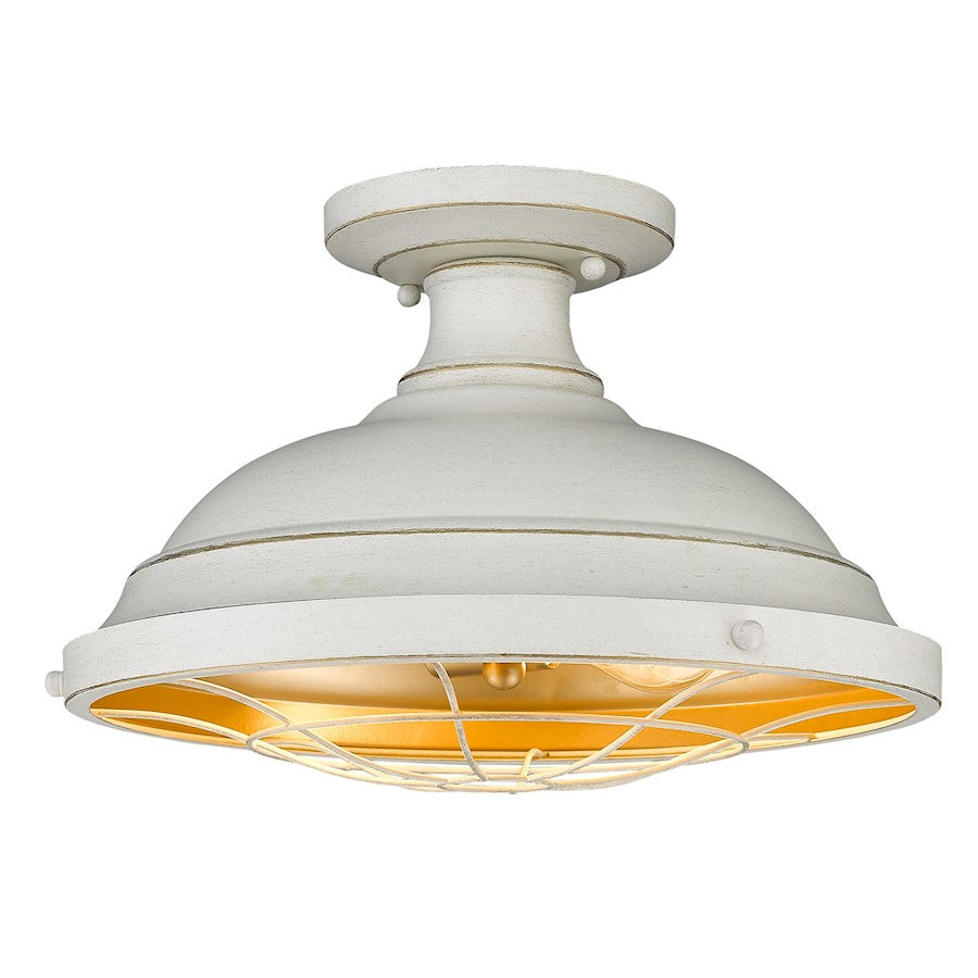 Golden Lighting Bartlett 2 Light Semi-Flush, French White - 7312-SFFW