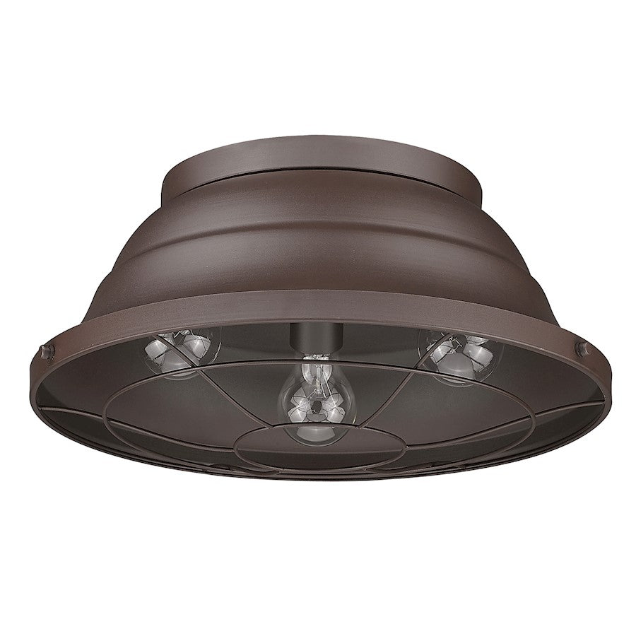 Golden Lighting Bartlett 3 Light Outdoor Flush Mount