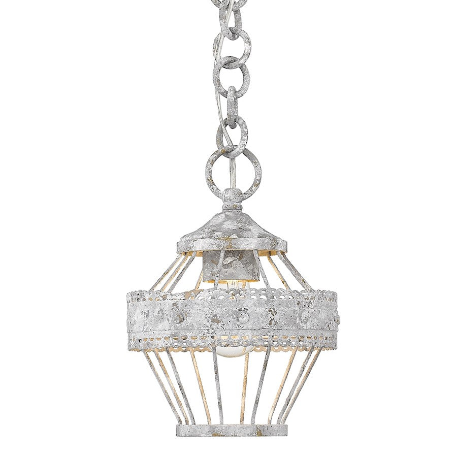 1 Light Mini Pendant, Oyster