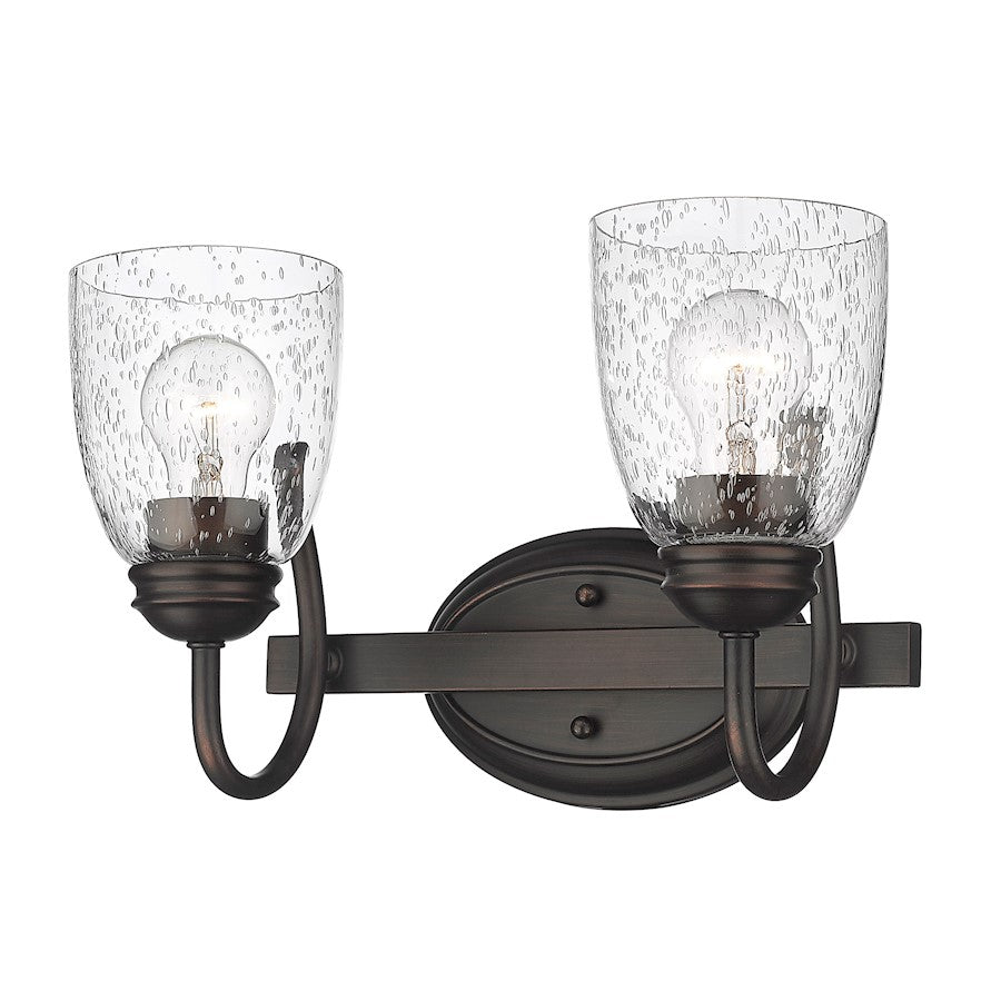 2 Light Bathroom Vanity Light, Rubbed Bronze